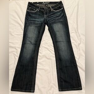 Antique Rivet Dark Blue Women's Flare Jeans